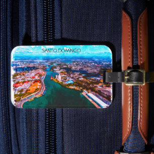 Étiquette À Bagage Vue panoramique de la République Dominicaine de Sa