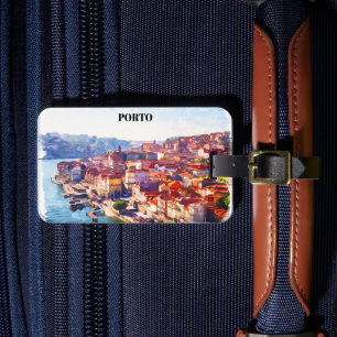 Étiquette À Bagage Vue panoramique Porto Portugal