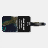 Étiquette À Bagage Vue Satellite Sur La Floride. (Dos horizontal)