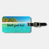 Étiquette À Bagage Vue sur la plage personnalisable (Devant horizontal)