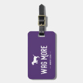 Étiquette À Bagage Wag Plus Inquiète Moins (Devant Vertical)