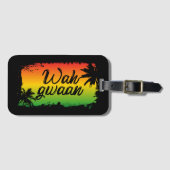 Étiquette À Bagage Wah Gwaan Jamaïcain Hello Tropical unset (Devant Horizontal)