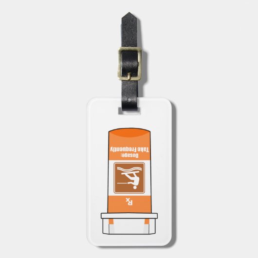 Étiquette À Bagage Wakeboard est ma drogue (Devant Vertical)