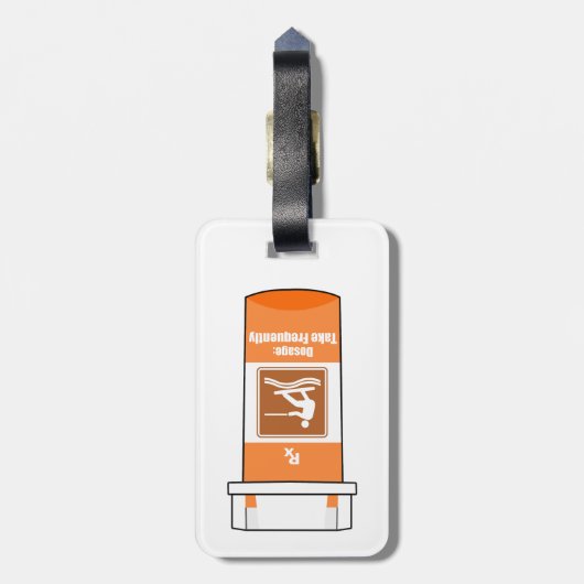 Étiquette À Bagage Wakeboard est ma drogue (Dos Vertical)