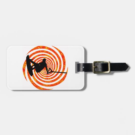 ÉTIQUETTE À BAGAGE WAKEBOARD FAIT LA RÉVOLUTION (Devant horizontal)