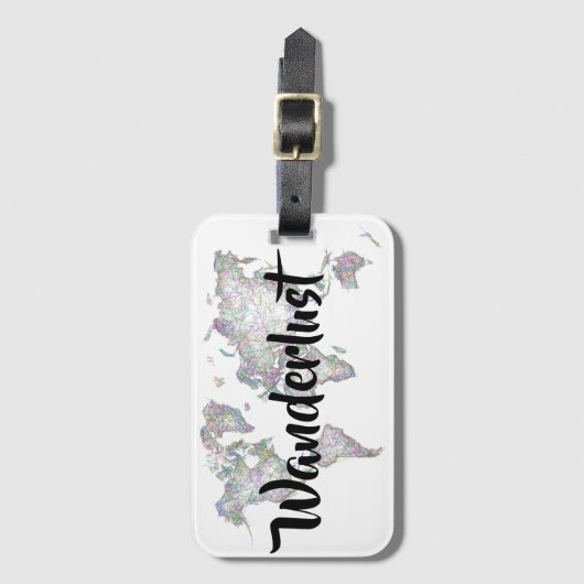 Étiquette À Bagage Wanderlust (Devant Vertical)