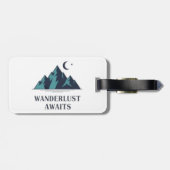 Étiquette À Bagage Wanderlust Awaits (Dos horizontal)
