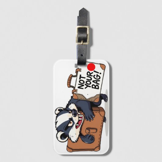 Étiquette À Bagage Warning Not Your Bag Don't Touch (Devant Vertical)