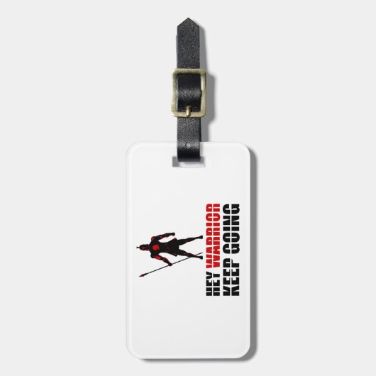 Étiquette À Bagage Warrior keep going (Devant Vertical)