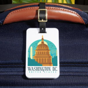 Étiquette À Bagage Washington D.C. Vintage voyage américain
