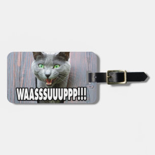 Étiquette À Bagage WASSUP - Mème de chat