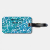 Étiquette À Bagage Water bleu (Dos horizontal)