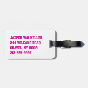 Étiquette À Bagage Waterboy Volleyball en rose