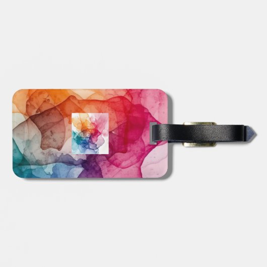 Étiquette À Bagage Watered Colour (Dos horizontal)