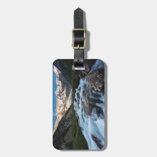 Étiquette À Bagage Waterfalls | Aviolo Lake, Italy (Devant Vertical)