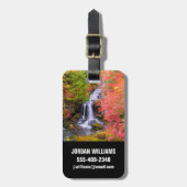 Étiquette À Bagage Waterfalls | Faucet Waterfalls Nikko Japan Fall (Devant Vertical)