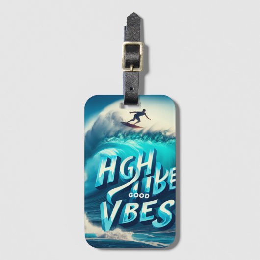 Étiquette À Bagage Waves & Wanderlust Collection (Devant Vertical)