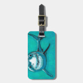 Étiquette À Bagage "Wayne" le grand requin blanc (Devant Vertical)