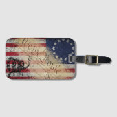 Étiquette À Bagage We The People Betsy Ross American Flag and Snake (Devant Horizontal)