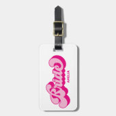 Étiquette À Bagage Week-end d'enterrement de vie de jeune fille Rose (Devant Vertical)