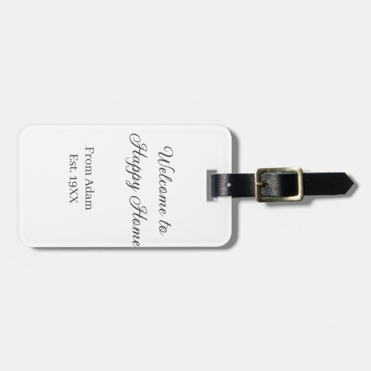 Étiquette À Bagage Welcome to home real estate house inauguration est (Devant horizontal)