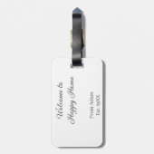 Étiquette À Bagage Welcome to home real estate house inauguration est (Dos Vertical)