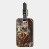 Étiquette À Bagage West Highland White Terrier Chien Festif de Noël (Devant Vertical)