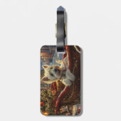 Étiquette À Bagage West Highland White Terrier Chien Festif de Noël (Dos Vertical)