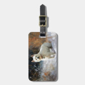 Étiquette À Bagage West Highland White Terrier Laissons neiger Noël (Devant Vertical)