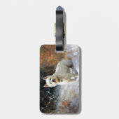 Étiquette À Bagage West Highland White Terrier Laissons neiger Noël (Dos Vertical)