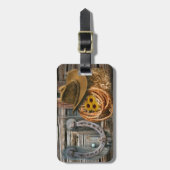 Étiquette À Bagage Western Horseshoe Cowboy Hat Lasso (Devant Vertical)