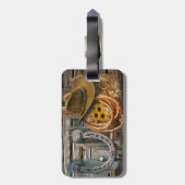 Étiquette À Bagage Western Horseshoe Cowboy Hat Lasso (Dos Vertical)