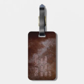 Étiquette À Bagage Western Rustic Monogramme Bagages de voyage Balise (Dos Vertical)