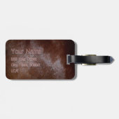 Étiquette À Bagage Western Rustic Monogramme Bagages de voyage Balise (Dos horizontal)
