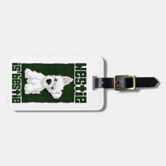 Étiquette À Bagage Westie est Bestie (Devant horizontal)