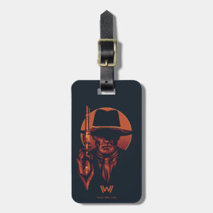Étiquette À Bagage Westworld   Homme en noir avec révolver