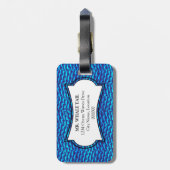 Étiquette À Bagage Whale Tail Ocean Waves Sunburst Personnalisé (Dos Vertical)