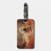 Étiquette À Bagage Wheaten Terrier dans les feuilles d'automne automn (Dos Vertical)