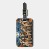 Étiquette À Bagage Wheaten Terrier Halloween Éffrayant (Devant Vertical)