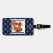 Étiquette À Bagage Wheel Pattern de photo de capitaines faits sur (Devant horizontal)