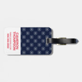 Étiquette À Bagage Wheel Pattern de photo de capitaines faits sur (Dos horizontal)