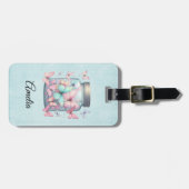 Étiquette À Bagage Whimsical Butterflies in a Jar (Devant horizontal)