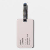 Étiquette À Bagage Whimsical Carousel Horse Image (Dos Vertical)