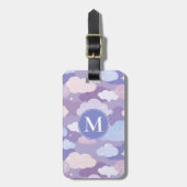 Étiquette À Bagage Whimsical Pastel Clouds et étoiles Motif (Devant Vertical)
