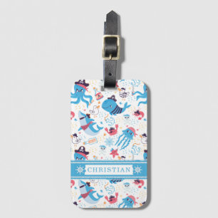 Étiquette À Bagage Whimsical Under the Sea Pirate Thème Nautique Enfa