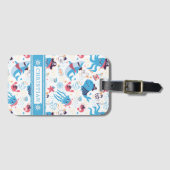 Étiquette À Bagage Whimsical Under the Sea Pirate Thème Nautique Enfa (Devant Horizontal)