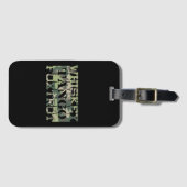 Étiquette À Bagage Whiskey Tango Foxtrot WTF Camouflage vert (Devant Horizontal)