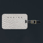 Étiquette À Bagage White leather  texture<br><div class="desc">white leather texture repeating pattern</div>
