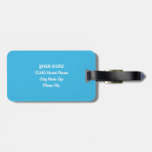 Étiquette À Bagage Wild Bear Summer Vintage Pool (Dos horizontal)