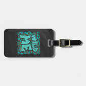 Étiquette À Bagage Wild me Dalmatien Conception Brown et Turquoise (Devant horizontal)